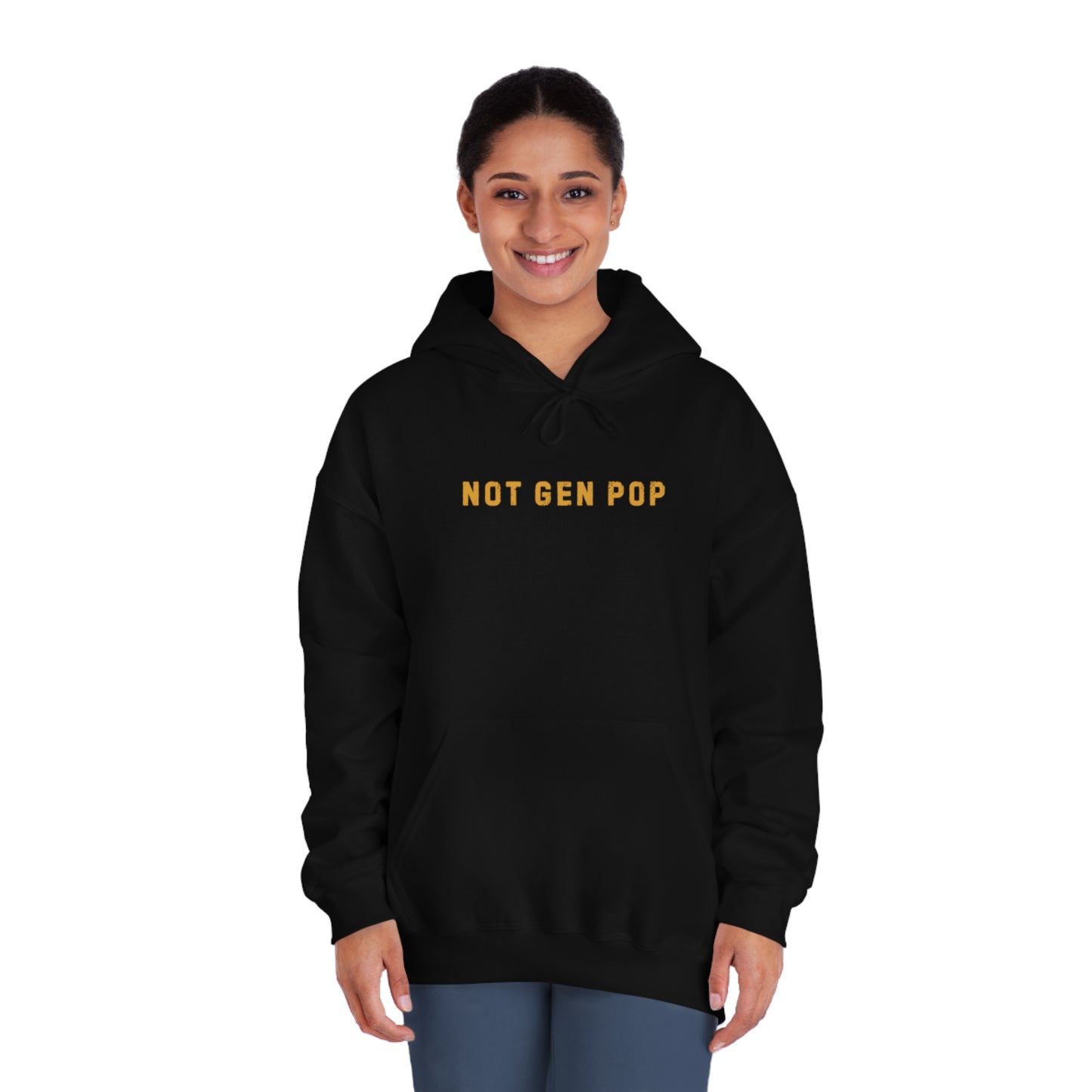 Not Gen Pop (Blackjack) Unisex DryBlend® Hooded Sweatshirt